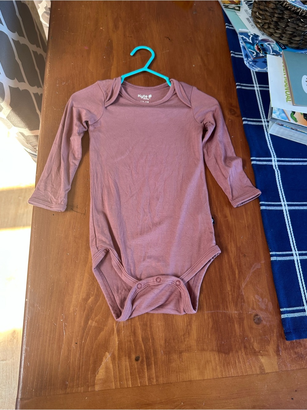 Kyte BABY Mauve Long-Sleeve Cotton Rib One-Piece